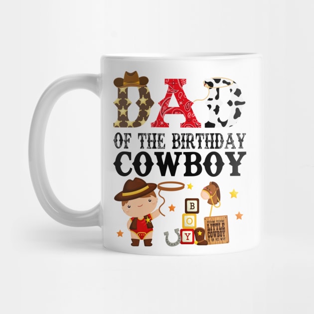Dad of The Birthday Cowboy 1st First Birthday Cowboy Western Rodeo Party by HollyDuck